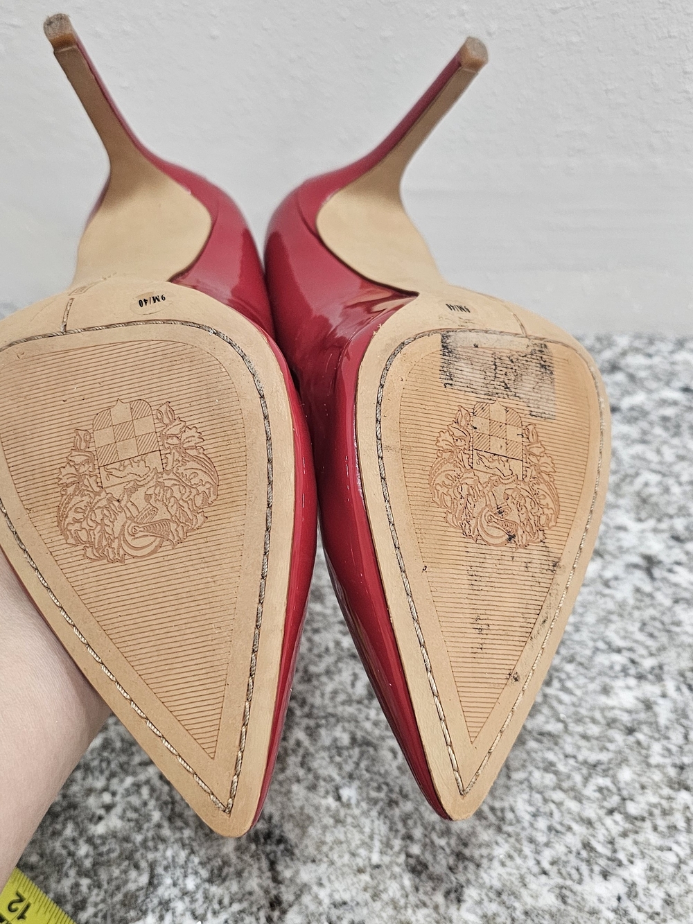 Vince Camuto Glossy Red Pointed-Toe Pumps - Picture 5 of 5
